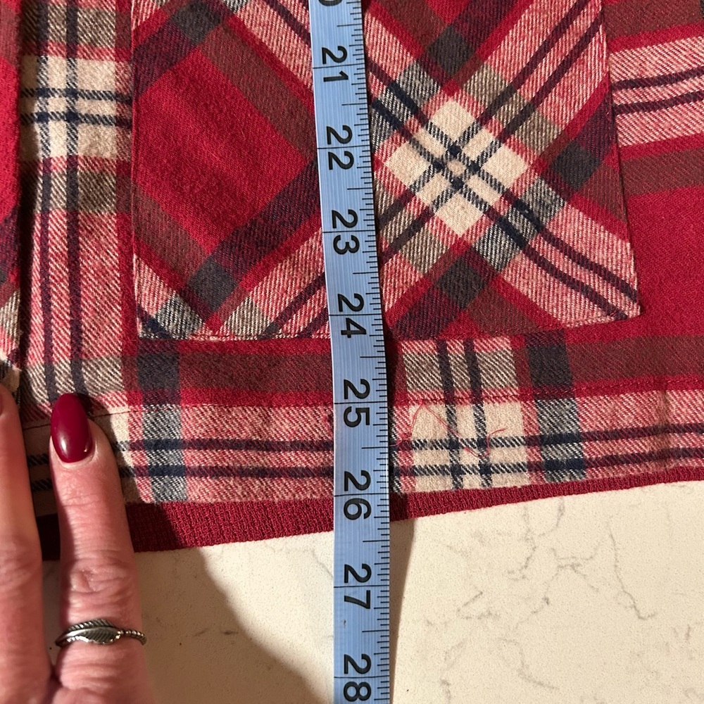 Like New Blu Pepper Aztec Embroidered Plaid Flannel Women’s Vest Size Medium - Picture 14 of 16